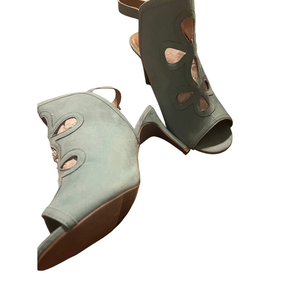 NWT Lane Bryant Women's Sweet Mint Sling Back Heels sz 11W 3 1/4" heel classic - Picture 2 of 16